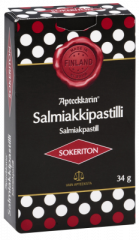 Apteekkarin Salmiakkipastilli sokeriton ME30 34 g