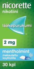 NICORETTE MENTHOLMINT 2 mg lääkepurukumi 30 fol