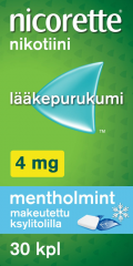 NICORETTE MENTHOLMINT 4 mg lääkepurukumi 30 fol