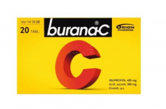 BURANA-C 400/300 mg tabl, kalvopääll 20 fol