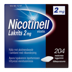 NICOTINELL LAKRITS 2 mg lääkepurukumi 204 fol