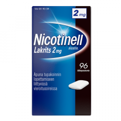 NICOTINELL LAKRITS 2 mg lääkepurukumi 96 fol