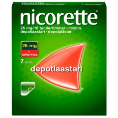 NICORETTE 25 mg/16 h depotlaast 7 kpl