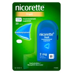 NICORETTE FRUIT 2 mg imeskelytabl 20 kpl